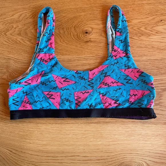 MeUndies Colorful Geometric Women's bra lounge Top - Picture 1 of 3